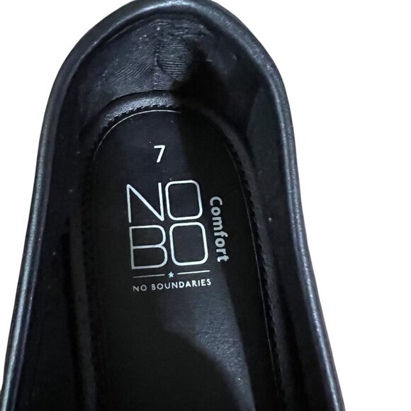 Womens No Boundaries Black Chunky Loafers With Silver Chain Detail Size 7 - Picture 2 of 8